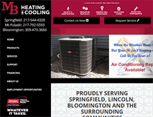 Tablet Screenshot of mb-heating.com